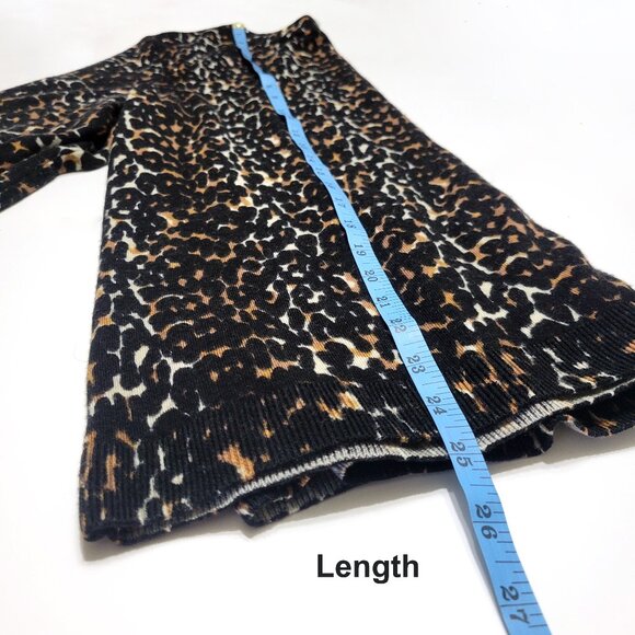 Talbots Womens 100% Merino Wool Sweater Size XL Animal Print Pullover Mob Wife - Picture 7 of 9
